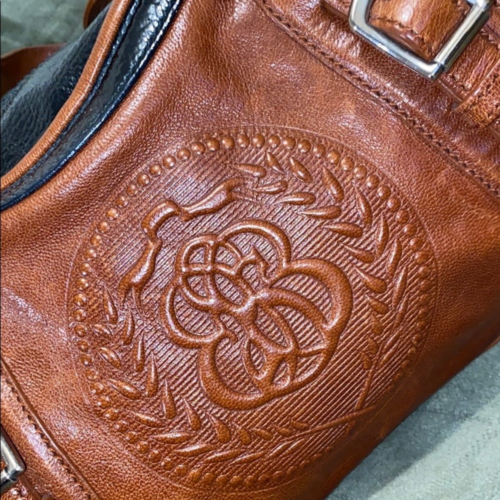 Balenciaga Two Toned Leather Embossed Satchel Bag - Picture 3 of 16